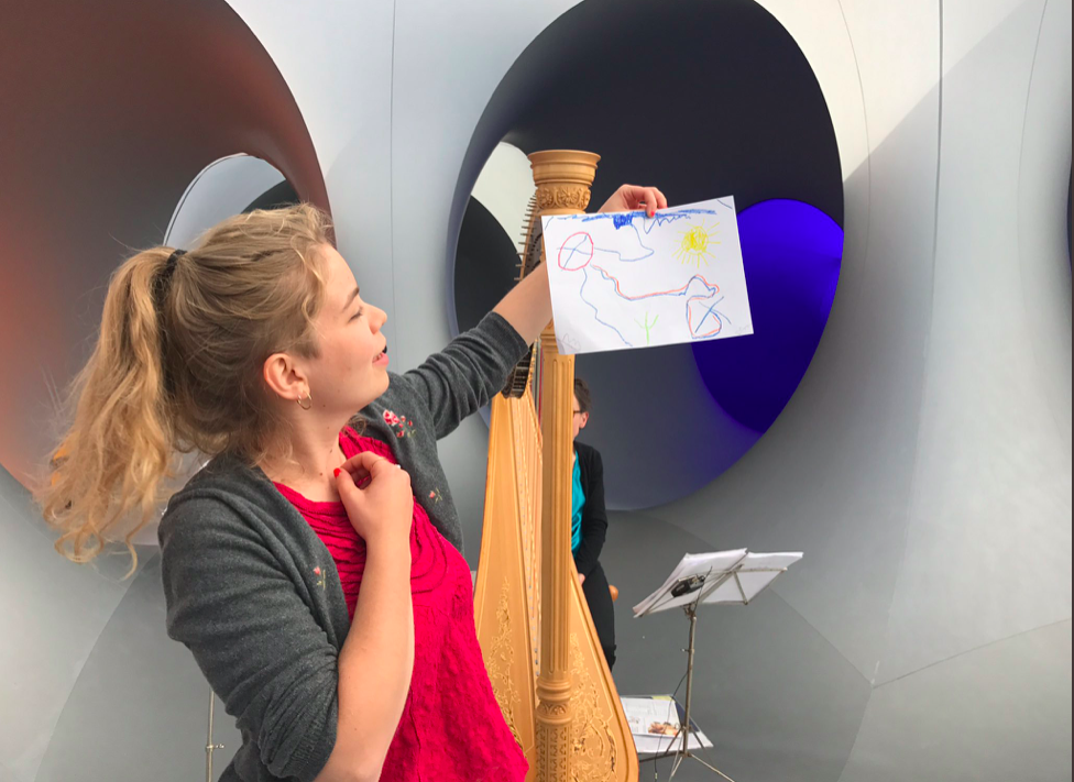 Improvising on graphic scores by passers-by at the Colourscape Festival - September 2017